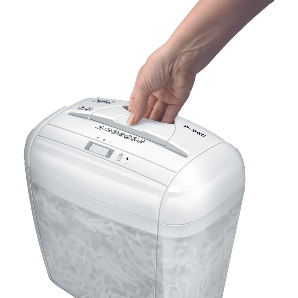 Fellowes Powershred P35C White 3.9x40mm Cross Cut Shredder (3232101)