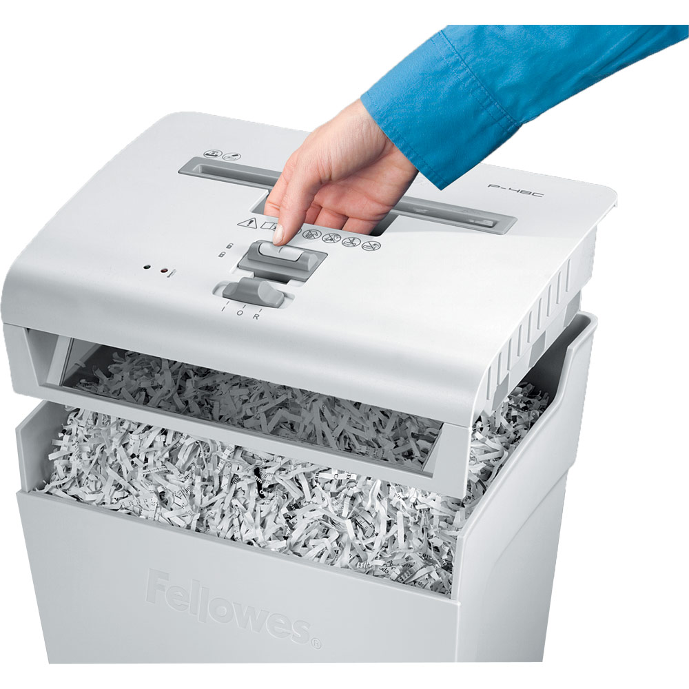Fellowes P48C White Shredder ShreddingMachines.co.uk
