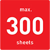 300 Sheet Capacity